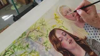 how to paint blonde hair watercolor 3