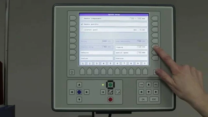 Chapter 18 - Embroidery Speed Settings on the ZSK Machines