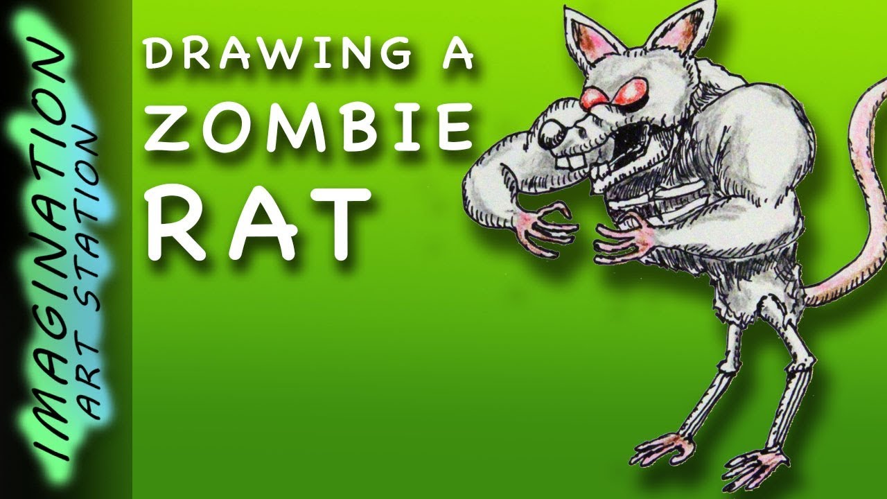 Drawing A Zombie Rat - YouTube