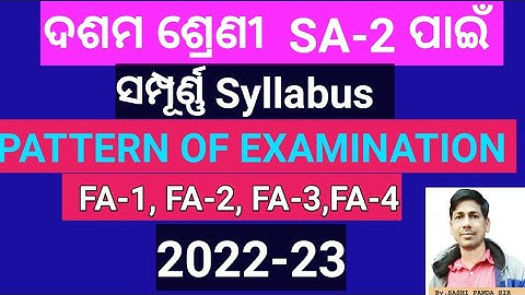 SA-2 SYLLABUS CLASS-X 2022-23