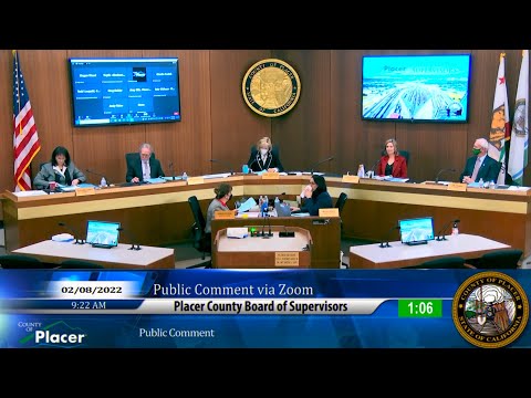 2/8/22 Placer County Board of Supervisors Meeting