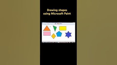 How to draw shapes in MS Paint