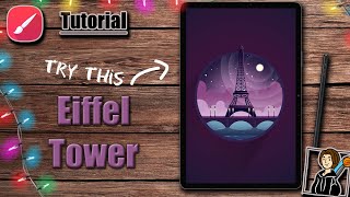 Eiffel Tower Background | for Beginners | full tutorial | Infinite Painter screenshot 3