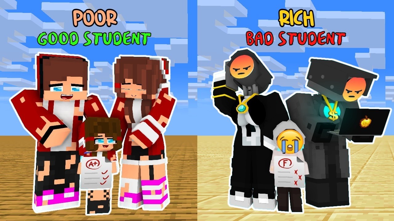 Poor Good Student VS Rich Bad Student - Minecraft - Minecraft Animation ...