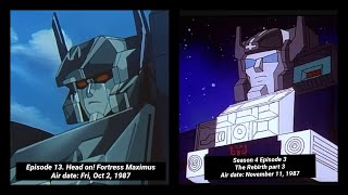 Head on! Fortress Maximus. All transformations. Japanese vs American Transformers 1987-1988