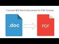 How to Convert Word to PDF in Windows 10