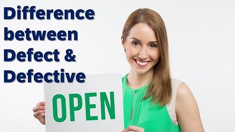 Difference between defect and defective