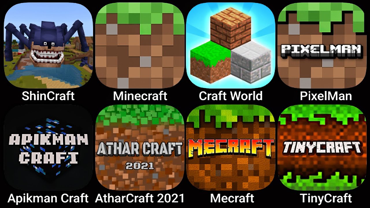 ShinCraft,Minecraft,Craft World,PixelMan,Aplikman Craft,AtharCraft 2021,Mecraft,TinyCraft