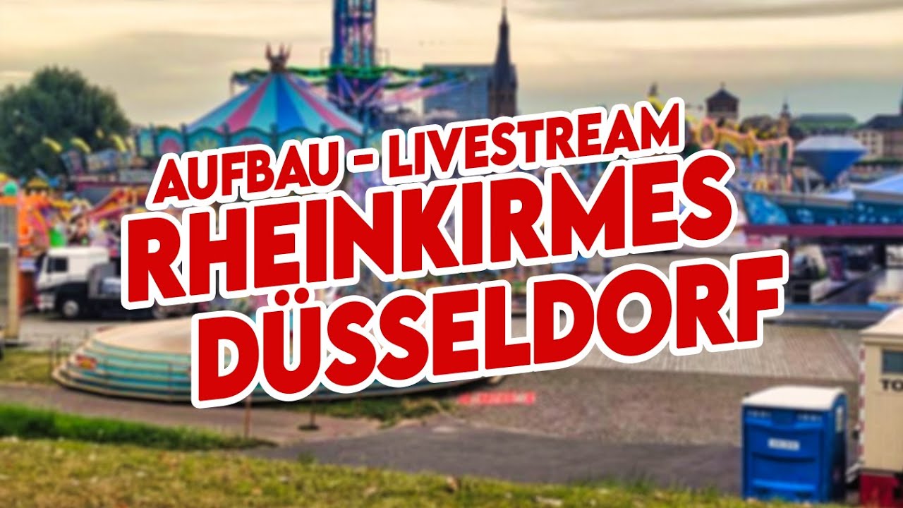 Aufbau Rheinkirmes Düsseldorf 2022 - Rundgang über die Kirmes | Livestream