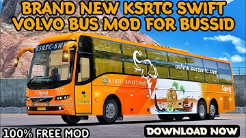 Brand New KSRTC SWIFT GAJARAJ Bus in Bus Simulator Indonesia || Volvo Bus Mod Bussid ||
