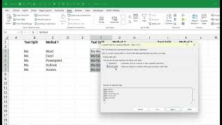 Text Split in Excel