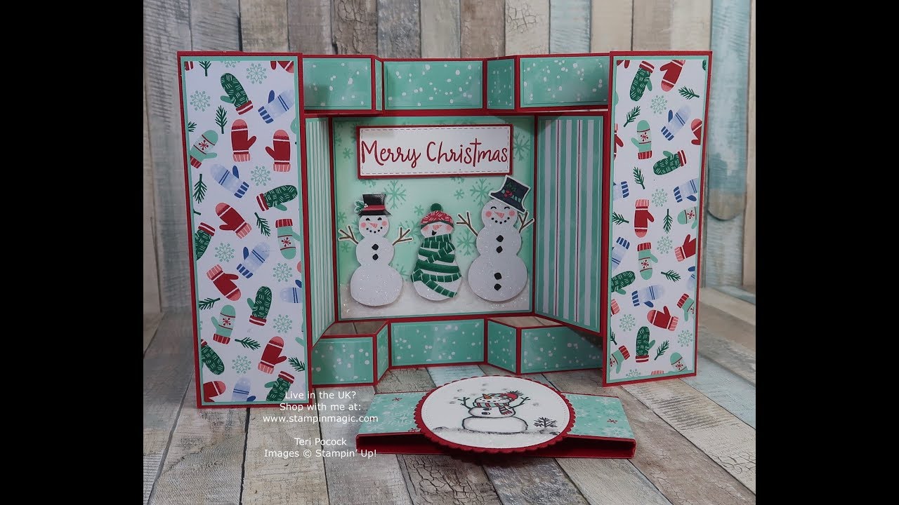 Double Trifold Card using Snowman Season from Stampin' Up!