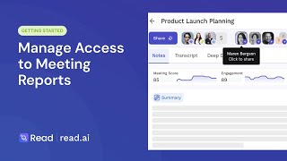 Get Started: Manage Access to Meeting Reports