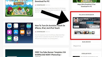 How To Add Facebook Page Plugin To Blogger - 2019