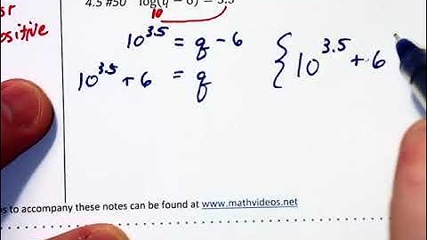 4.5c - Solving Logarithmic Equations - part 1