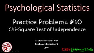 Psy320: Practice Problems 10 - Chi-Square