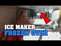 Ice maker FROZEN over - how to FIX your freezer machine