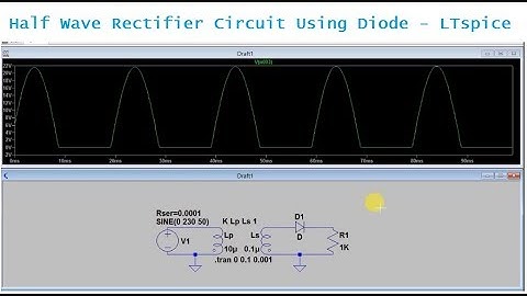 Half Wave Rectifier Circuit Using Diode - derivation, simulation using LTspice and compare results