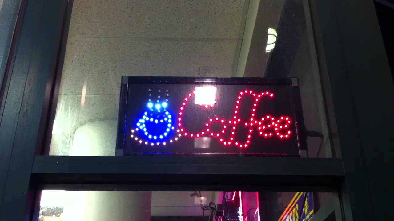 Led Ebay Sign Cheap led ebay coffee sign - YouTube