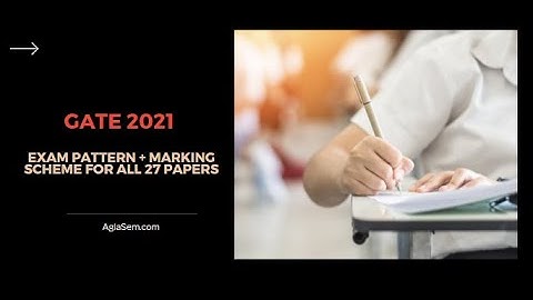 GATE 2021 Exam Pattern + Marking Scheme for All 27 Papers