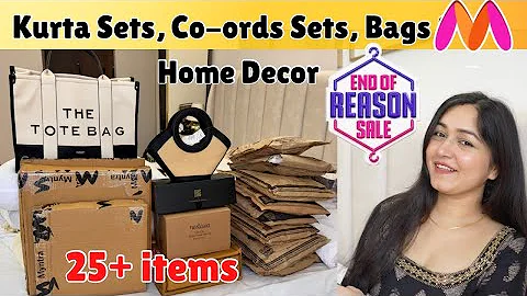 Huge Myntra EOR Sale Haul || Kurta Sets, Co-ords Sets, Bags & Home Decor #myntra #eors