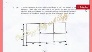 CE3602 Structural Analysis II|April/May 2025 |Anna University Question Paper