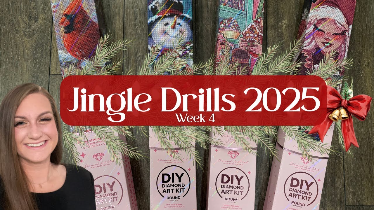 Jingle Drills, неделя 4 || Diamond Art Club: рождественские картины из алмазов
