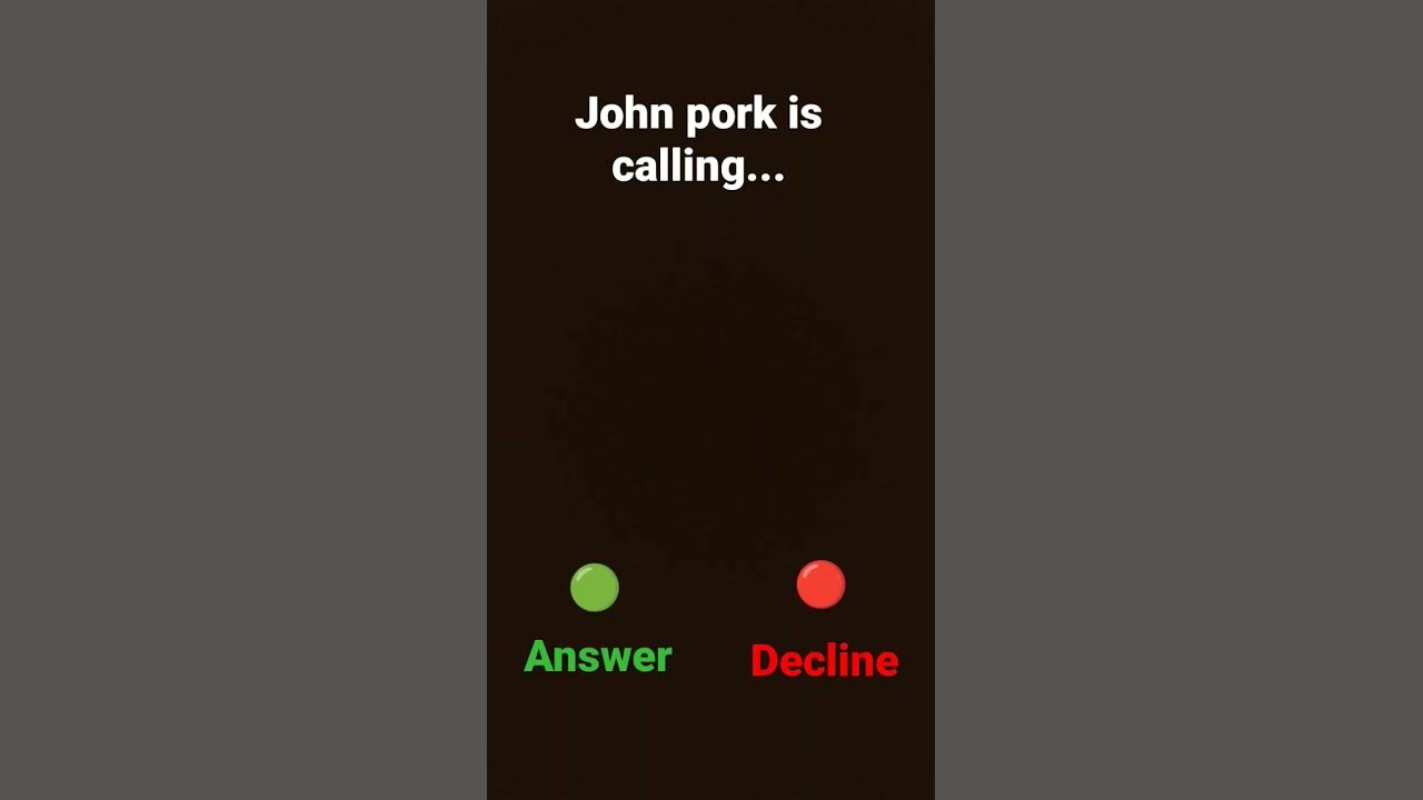 john pork calling YouTube