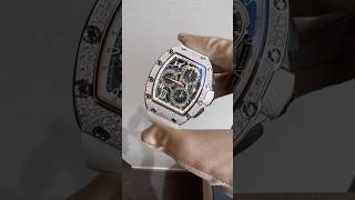 Richard Mille RM72-01 White Gold Lifestyle Flyback Chronograph Snow-set