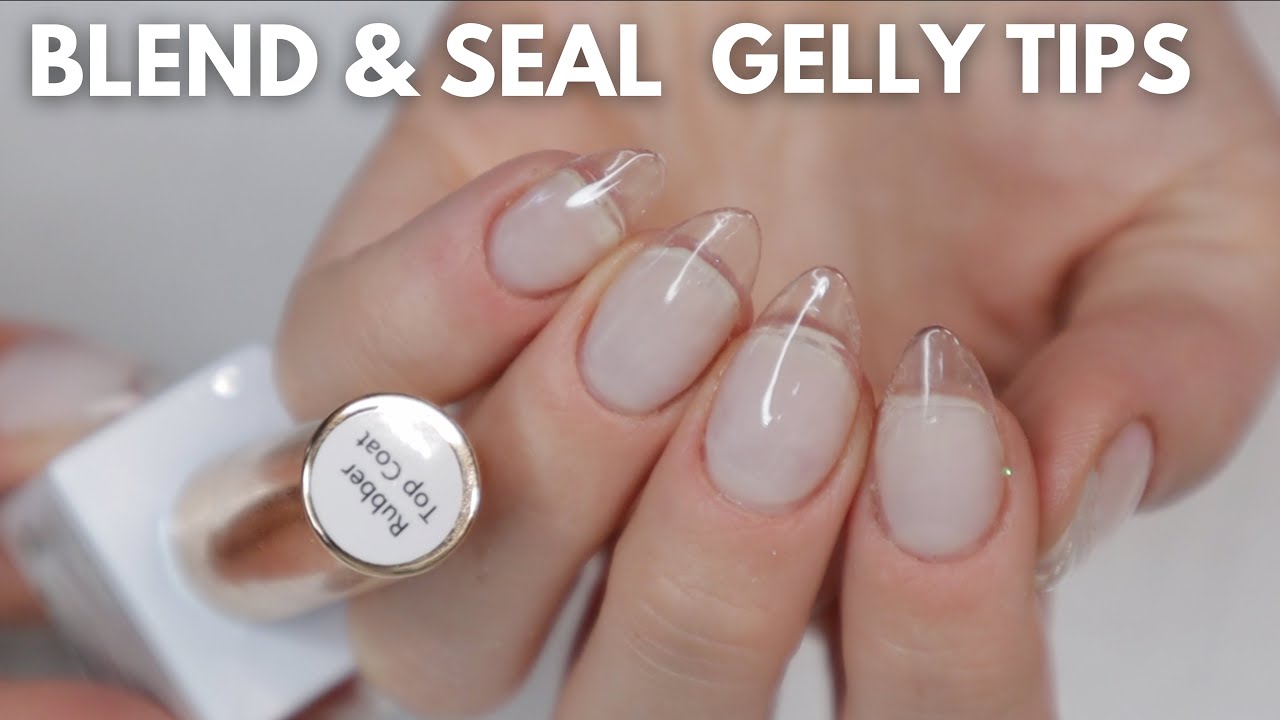 Blending Cuticle Area of Soft GelX Nails Using Top Coat, sealing