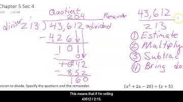 5.4 Dividing Polynomials