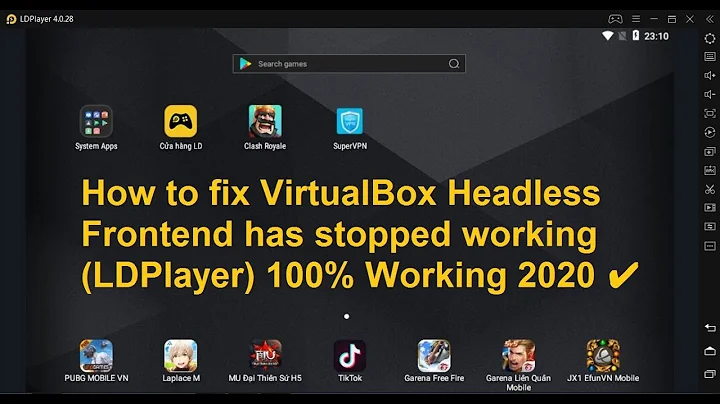 How to fix VirtualBox Headless Frontend has stopped working (LDPlayer) 100% Working 2020 ✔️