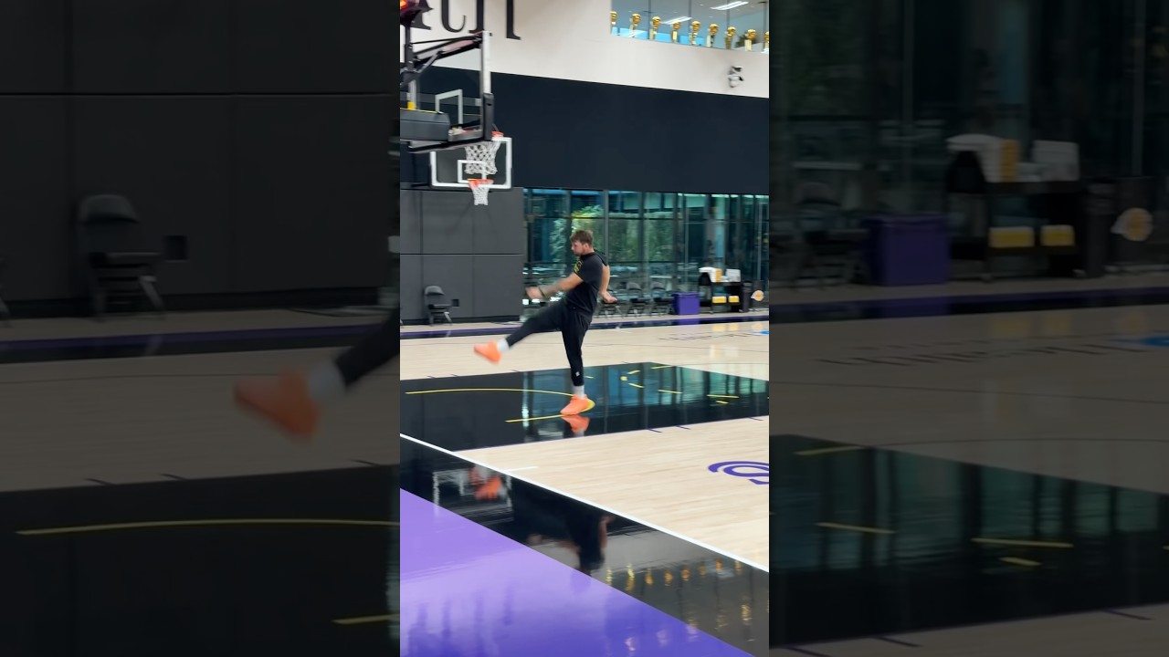 Luka Doncic x Lakers assistant coach Greg St. Jean halfcourt competition