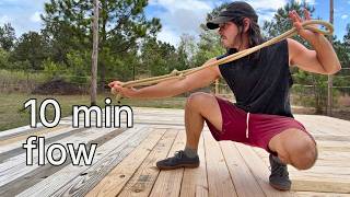 10 Minute Rope Flow + Primal Crawl Workout (Beginner Follow Along)