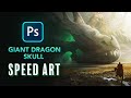 I created a GIANT DRAGON SKULL in Photoshop!