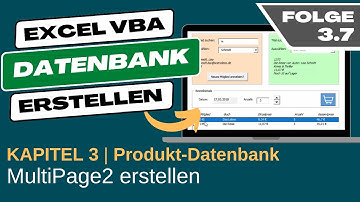 Excel VBA Datenbank erstellen #3.7 MultiPage2 erstellen und designen