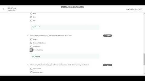 coursera 100% answers| Cloud Computing Fundamentals on Alibaba Cloud| Week 2 |RDS Quiz |