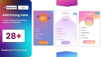 BWD Pricing Table for Elementor addon tutorial