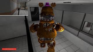 Garry's Mod Sandbox - FNaF Animatronic chase in SCP Lab & Elevator Problems