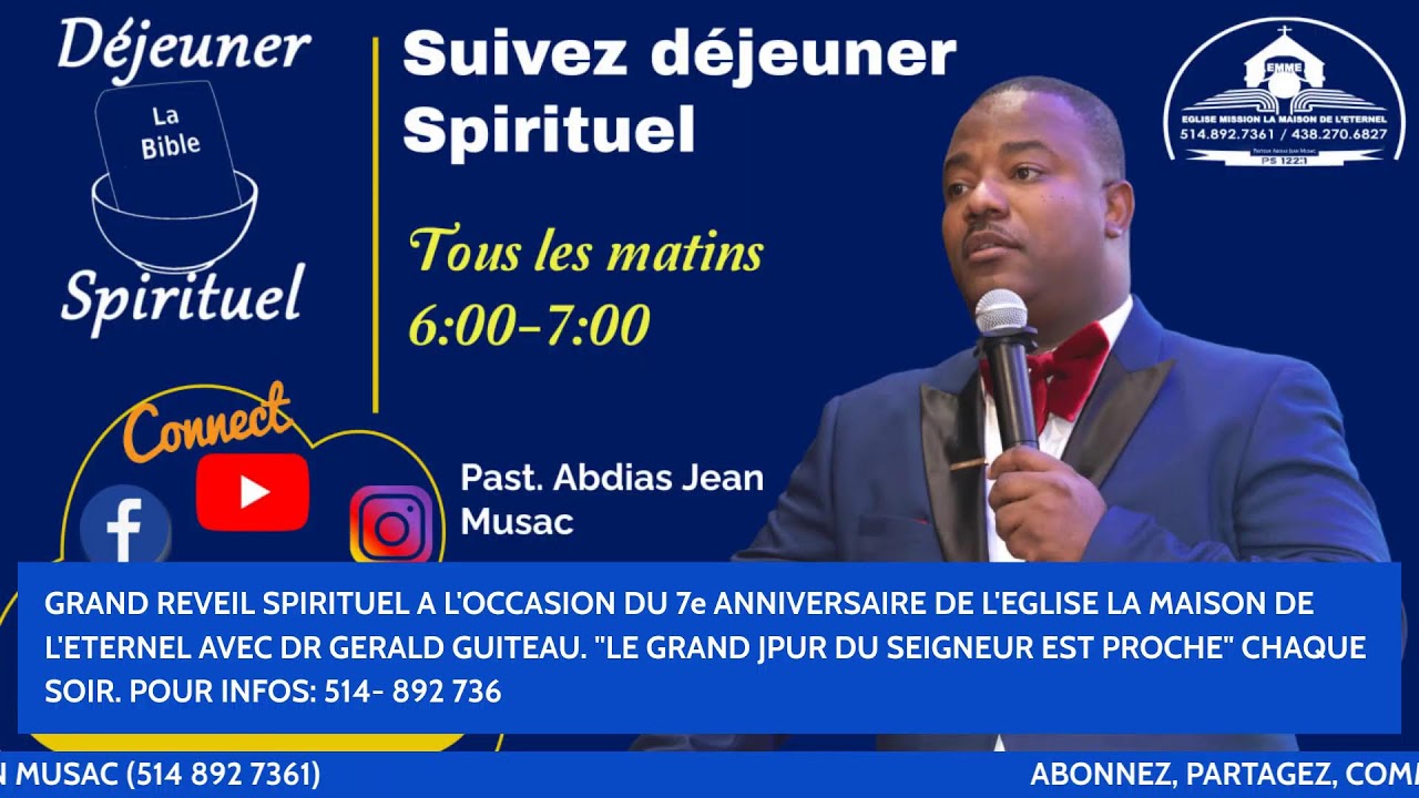 DEJEUNER SPPIRITUEL AVEC PAST ABDIAS