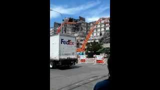 Demolishing lander hall