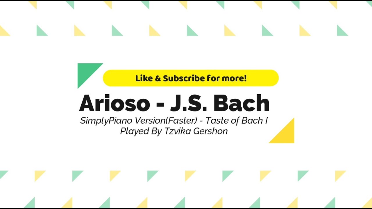 Arioso -  J.S. Bach - Easy Piano Tutorial