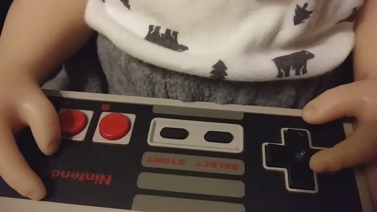 Reborn Doll plays Nintendo (with Ashton Drake Lily Rose)