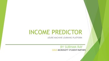 Income Predictor | Azure Machine Learning Studio | Subham Ray | Gold Microsoft Student Partner