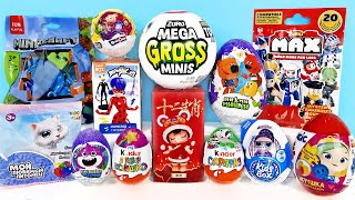 Сюрприз Mix! Zuru Mega Gross Minis, Minecraft, Мимимишки, Ladybug, Фиксики Unboxing Kinder Surprise