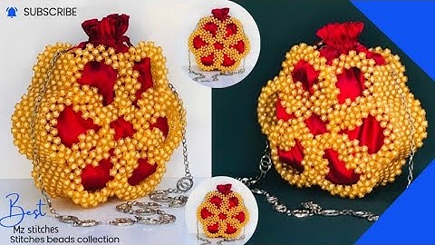 JOIN me Let’s  make this BEAUTIFUL designed BEADED BAG//DIY Beaded Bag//DIY Tutorial