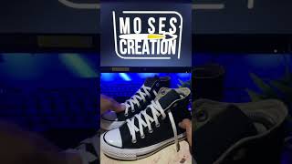 Black Repaint Converse Shoe