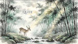 Echoes of the Bamboo Grove: A Tranquil Stream and Graceful Deer | Breathtaking Oriental Ink Wash