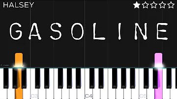 Halsey - Gasoline | EASY Piano Tutorial