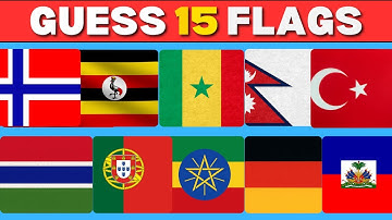 Guess The Flag Quiz 15 Countries Flag Quiz with Hints. Part 5